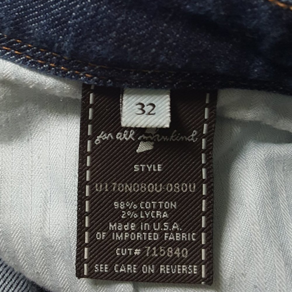 Women's 7FOR ALL MANKIND Boot Cut Jeans Size 32 Blue - Picture 8 of 12